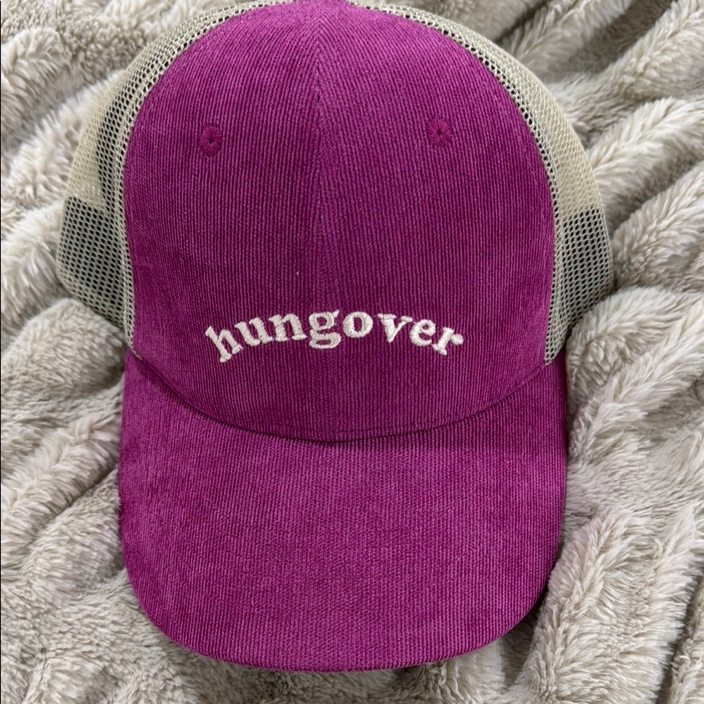 NWOT Hungover Purple Trucker Hat
